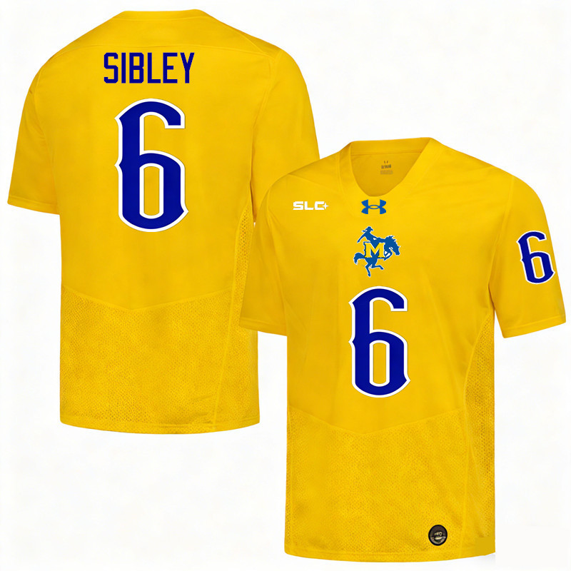 McNeese Cowboys #6 Emauri Sibley College Football Jerseys,Uniforms-Gold